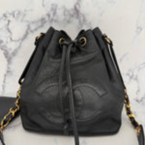 Chanel Decacoco Caviar Drawstring Bag - Picture 1 of 9
